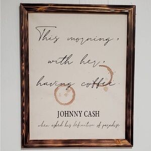 Framed Johnny Cash Quote Art